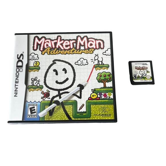 Nintendo DS Marker Man Adventures Video Game Cartridge With Case - Picture 1 of 3